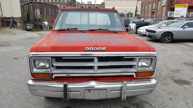1986 Red Dodge Ram 2500 Standard Cab Pickup