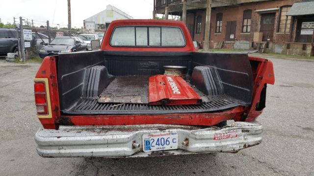 1986 Red Dodge Ram 2500 Standard Cab Pickup