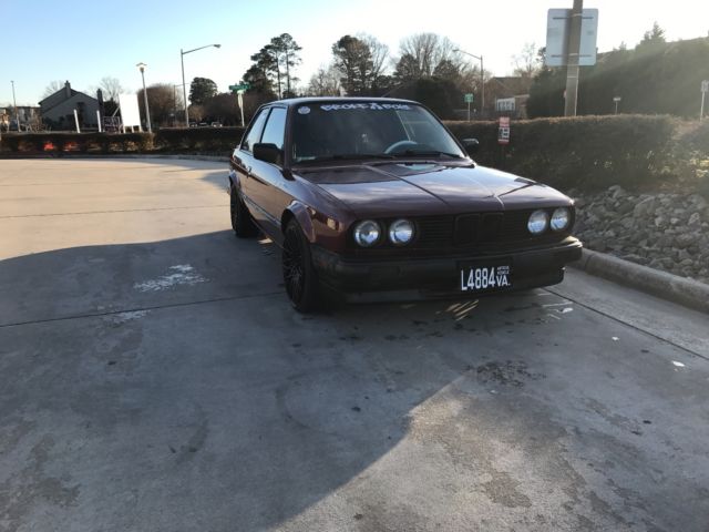 1986 Burgundy BMW 3-Series Coupe