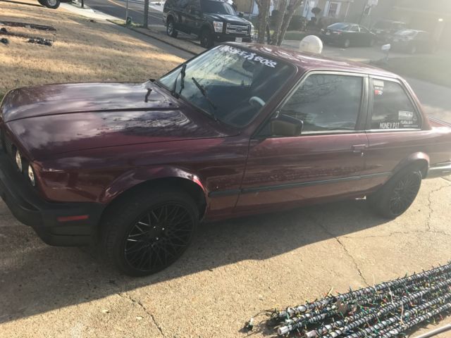 1986 Burgundy BMW 3-Series Coupe