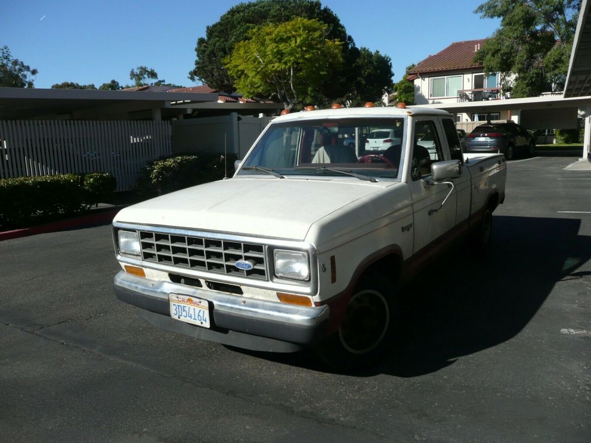 1986 White Ford Ranger Extended Cab Pickup