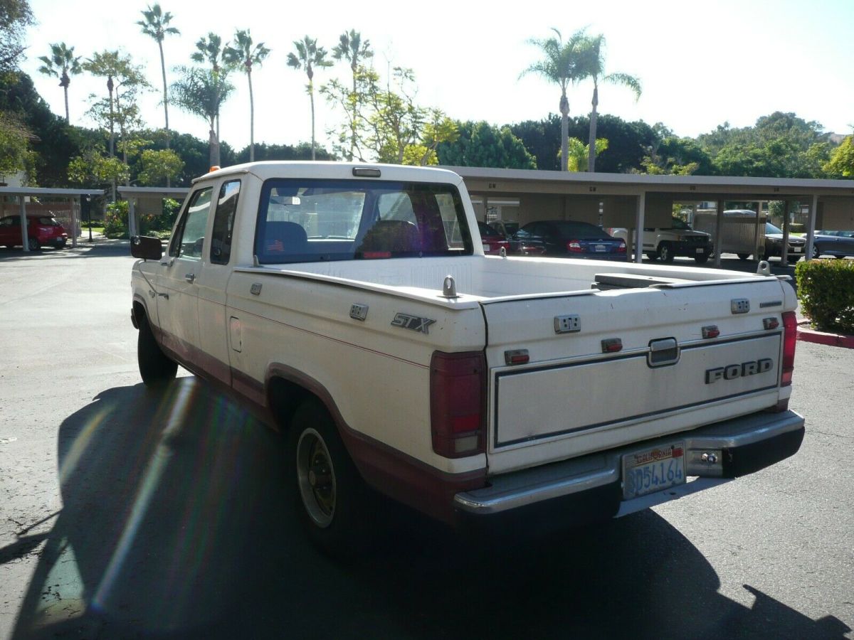 1986 White Ford Ranger Extended Cab Pickup
