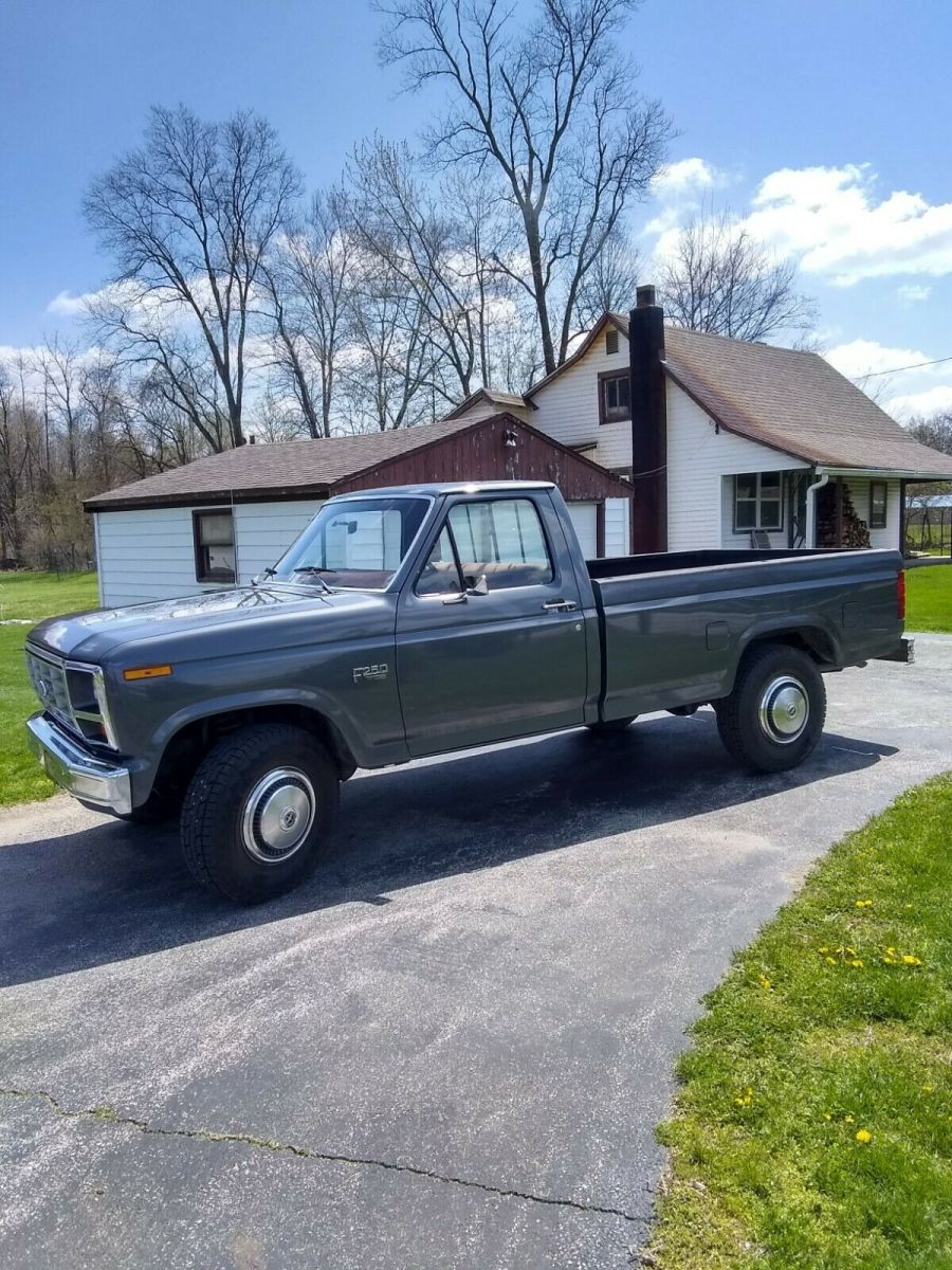 1986 Gray Ford F-250 Standard Cab Pickup