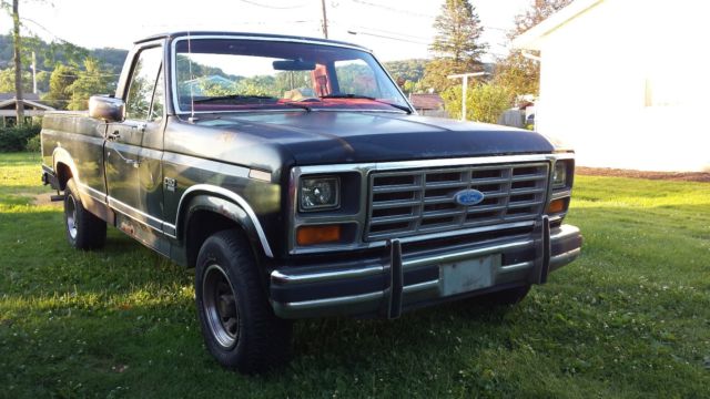 1986 Black Ford F-150 Standard Cab Pickup