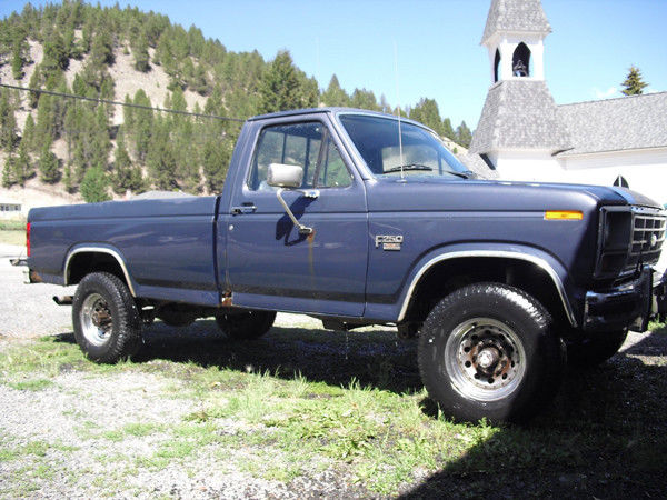 1986 Blue Ford F-250 Standard Cab Pickup