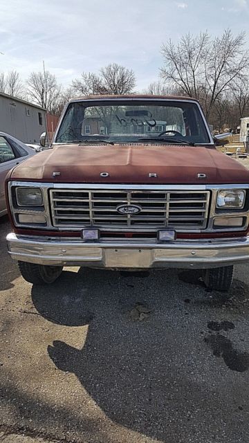 1986 Red Ford F-150 Flare Side Pickup