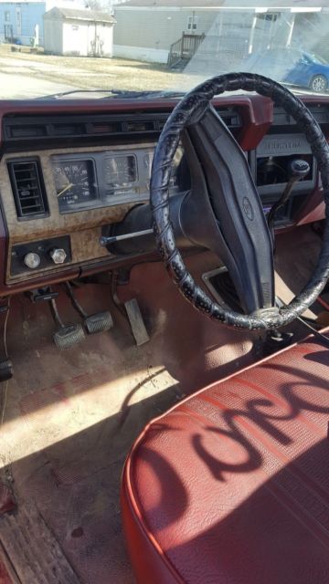 1986 Red Ford F-150 Flare Side Pickup