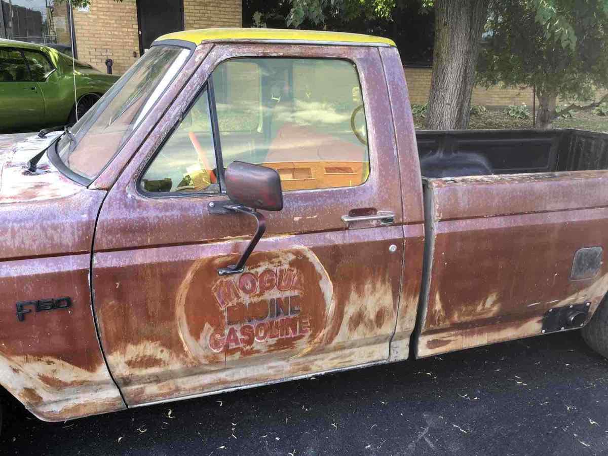 1986 Orange Ford F-150 Pickup