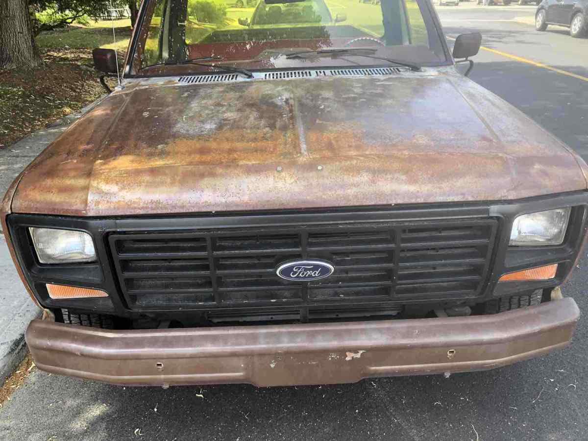 1986 Orange Ford F-150 Pickup
