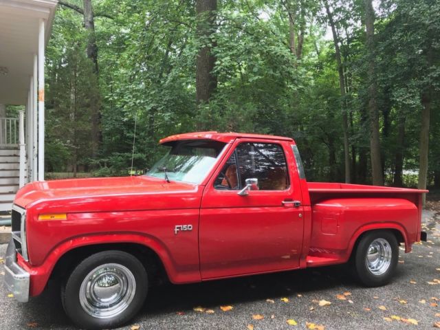 1986 Red Ford F-150 Standard Cab Pickup