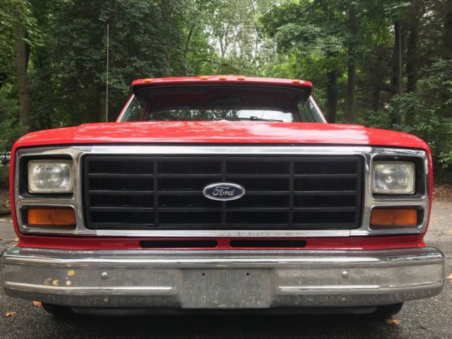 1986 Red Ford F-150 Standard Cab Pickup