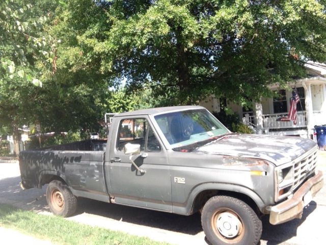 1986 Gray Ford F-150 Standard Cab Pickup
