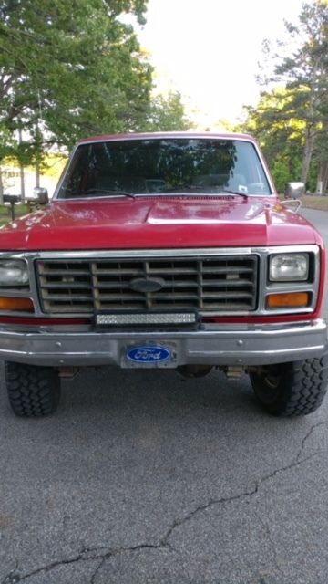1986 Red Ford F-250 Standard Cab Pickup