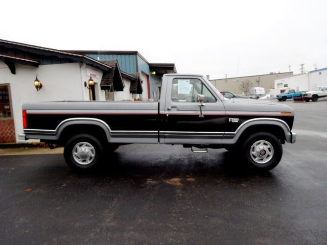 1986 Gray/Black Ford F-250 pickup-standard cab,longbox
