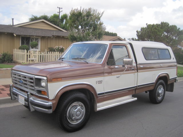 1986 Brown Ford F-250 truck
