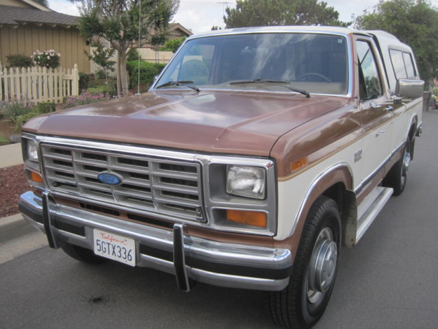 1986 Brown Ford F-250 truck