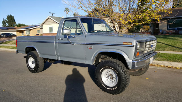1986 Gray Ford F-250 Standard Cab Pickup