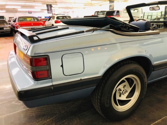 1986 Blue Ford Mustang Convertible
