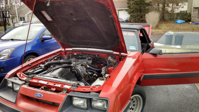 1986 Red Ford Mustang 2 Door