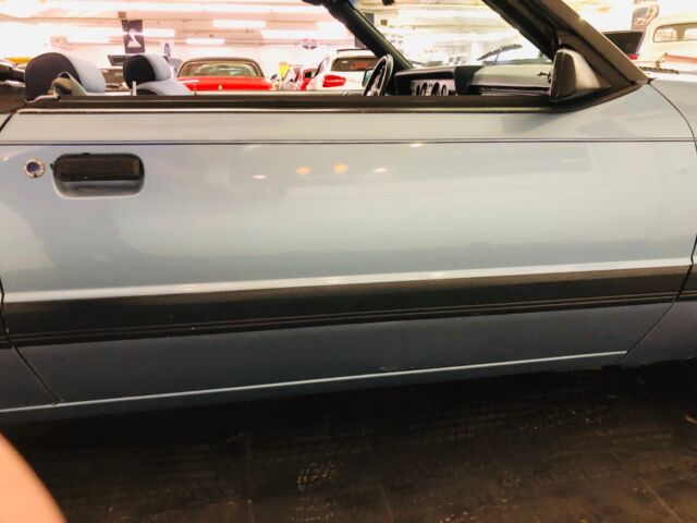 1986 Blue Ford Mustang Convertible