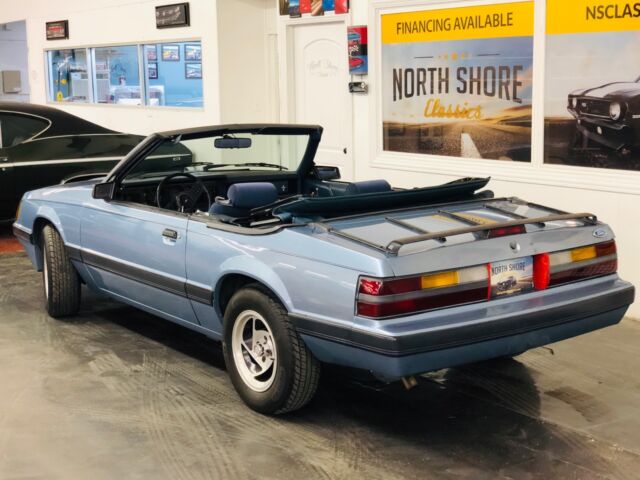 1986 Blue Ford Mustang Convertible