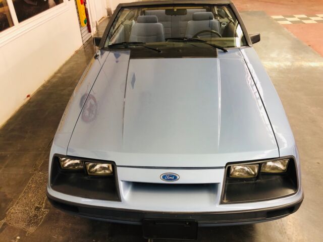 1986 Blue Ford Mustang Convertible