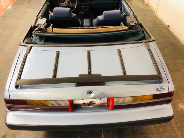 1986 Blue Ford Mustang Convertible