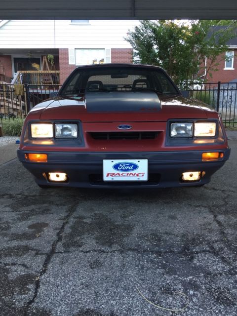 1986 Maroon Ford Mustang Coupe