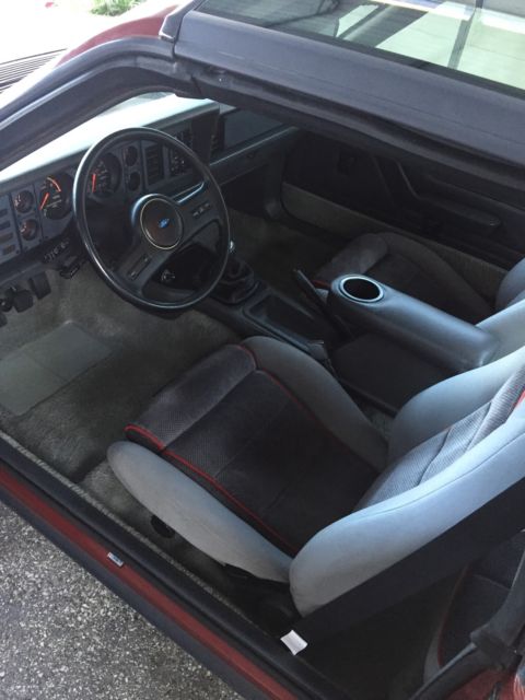 1986 Maroon Ford Mustang Coupe
