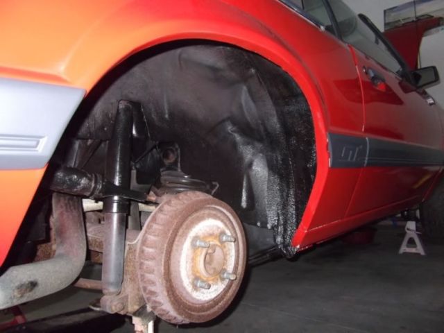 1986 Red Ford Mustang Convertible