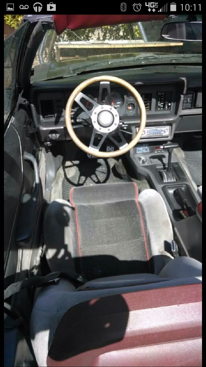 1986 Black Ford Mustang Convertible