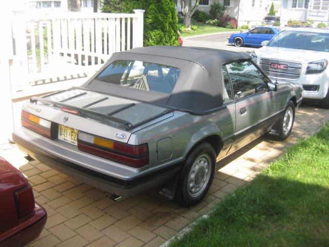 1986 Gray Ford Mustang Convertible