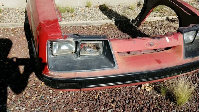 1986 Red Ford Mustang Hatchback