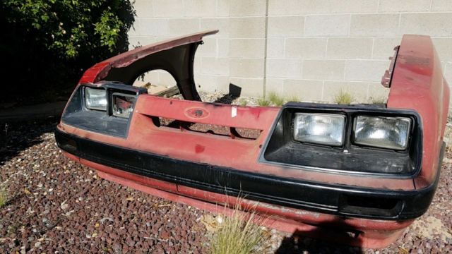 1986 Red Ford Mustang Hatchback