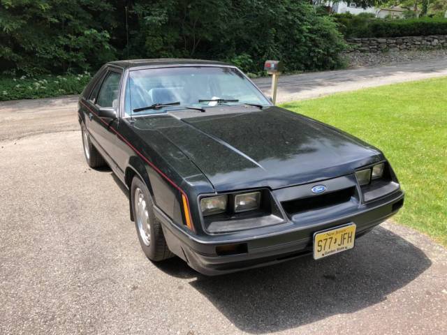 1986 Black Ford Mustang Hatchback