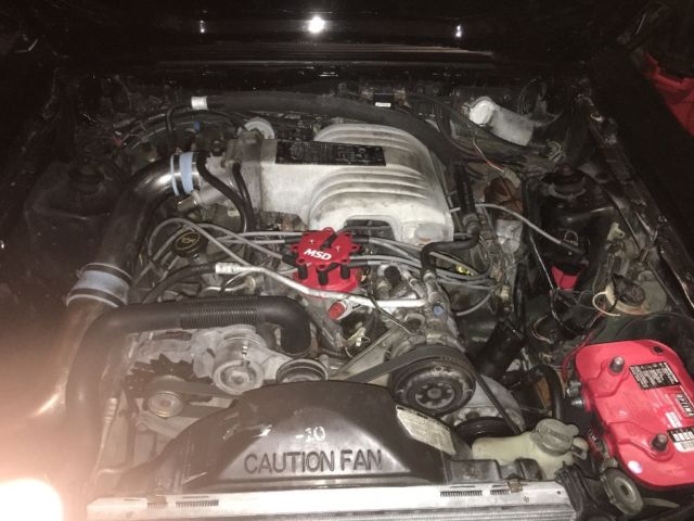 1986 Black Ford Mustang Convertible