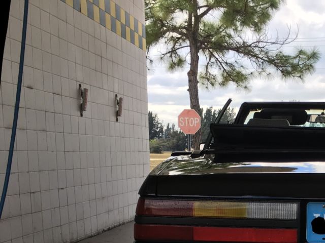 1986 Black Ford Mustang Convertible