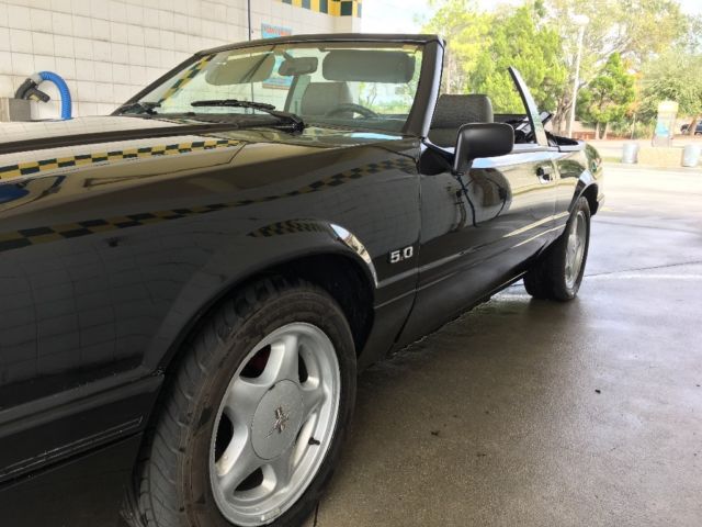 1986 Black Ford Mustang Convertible