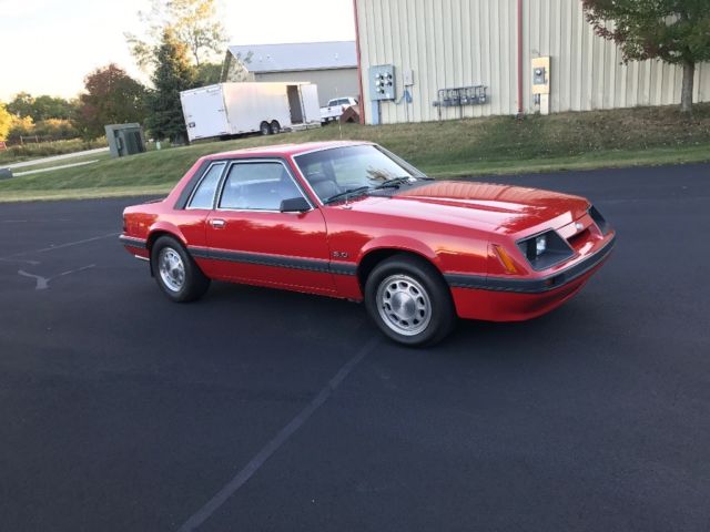 1986 Red Ford Mustang Coupe