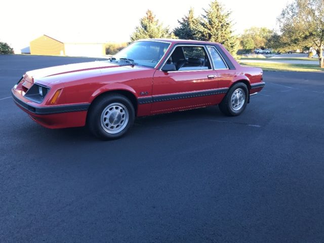1986 Red Ford Mustang Coupe