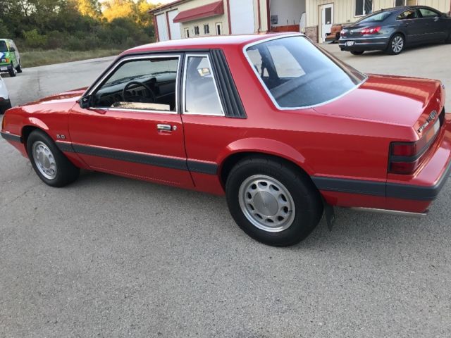 1986 Red Ford Mustang Coupe
