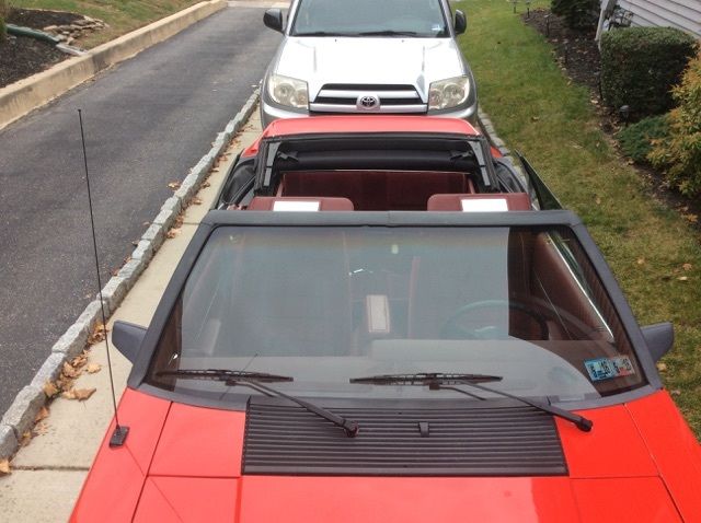 1986 Red Ford Mustang Convertible