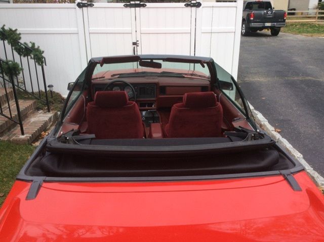1986 Red Ford Mustang Convertible