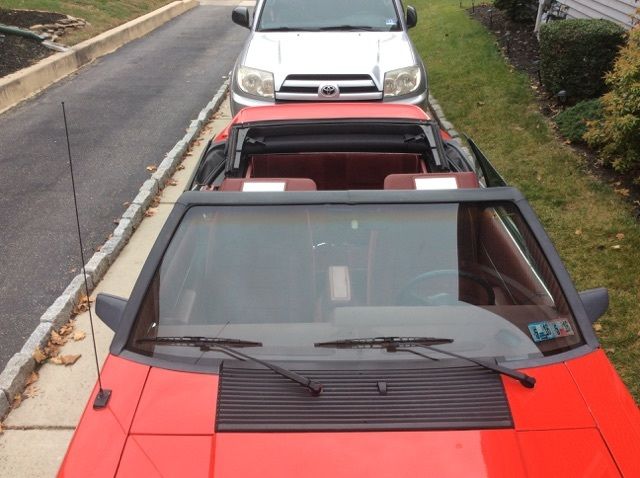 1986 Red Ford Mustang Convertible