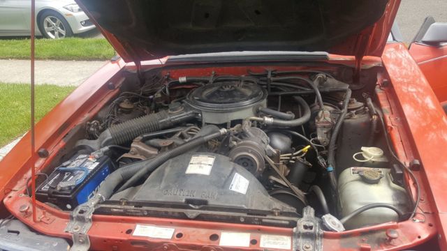 1986 Red Ford Mustang Convertible