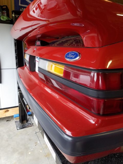 1986 Red Ford Mustang