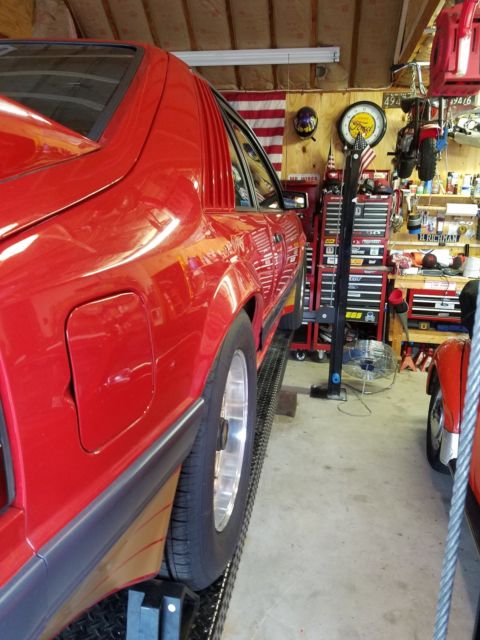 1986 Red Ford Mustang
