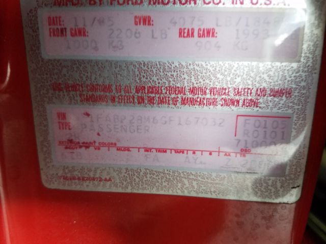 1986 Red Ford Mustang