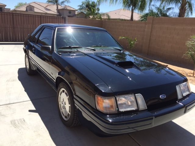 1986 Black Ford Mustang Hatchback