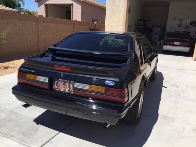 1986 Black Ford Mustang Hatchback